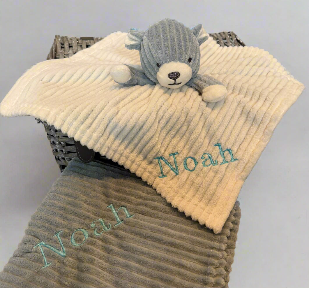 Personalised Baby Blanket and Comforter Set