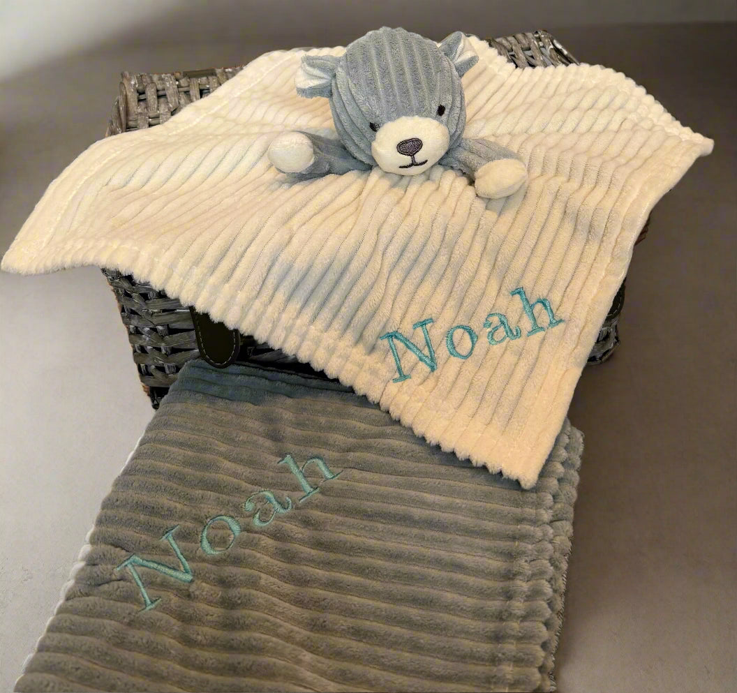 Personalised Baby Blanket and Comforter Set